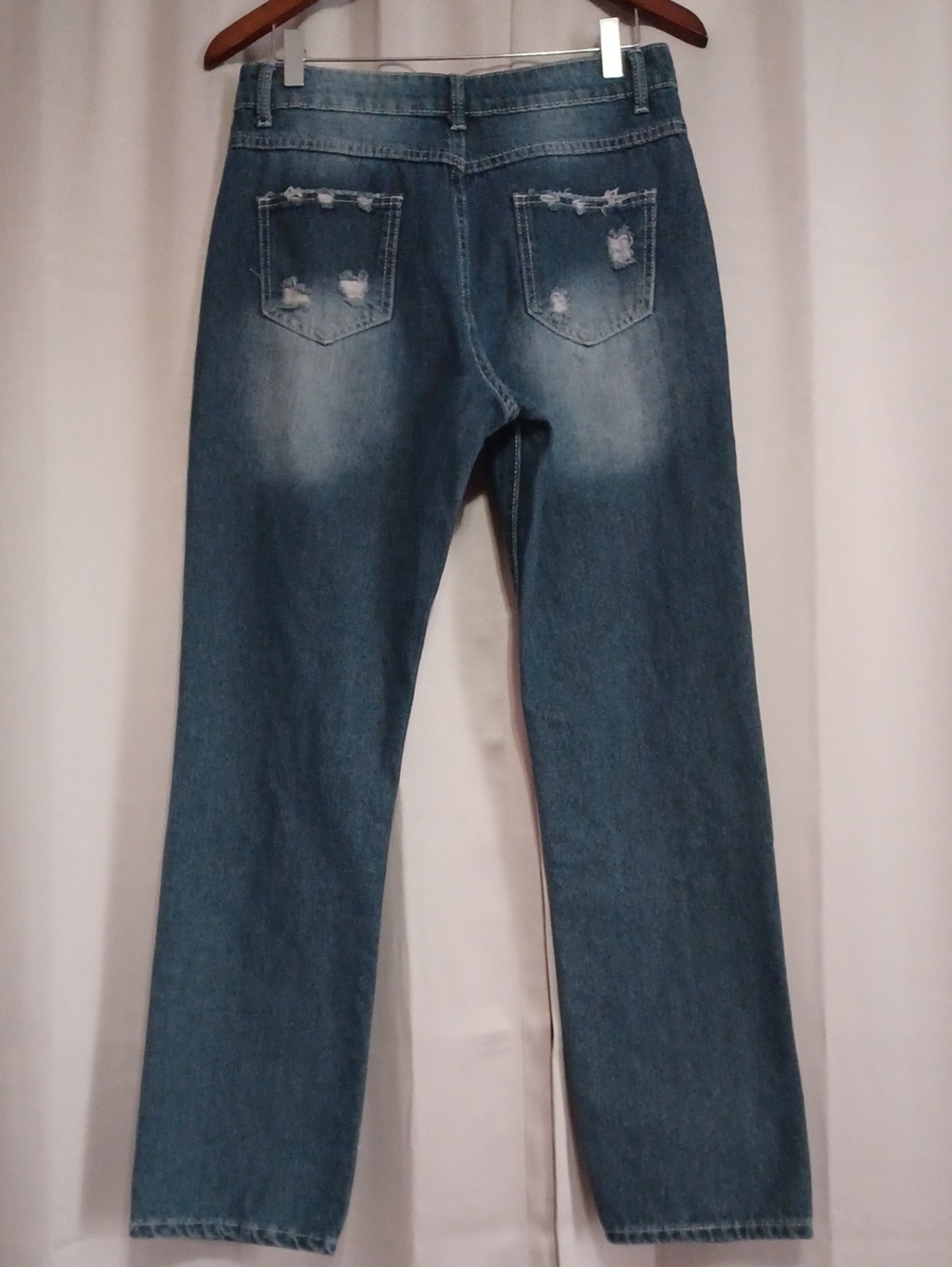 Kansas City Chiefs Custom Distressed Patchwork Jeans NFL Football Fan Game Day - Picture 12 of 15